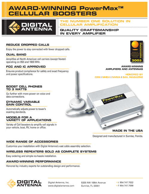 About Our Award-Winning Amplifiers & Repeaters
